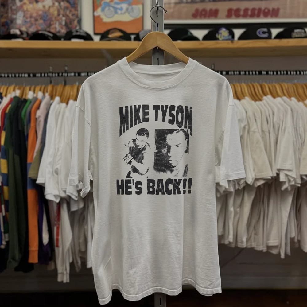 Rare Mike Tyson He's Back , White Tee